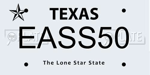 EASS50 Texas License Plate