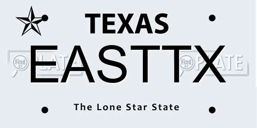 EASTTX Texas License Plate