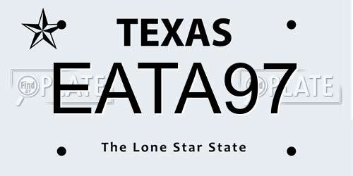 EATA97 Texas License Plate