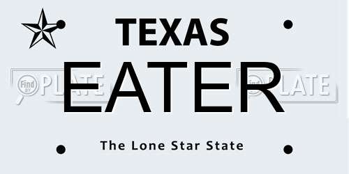 EATER Texas License Plate