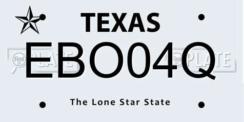 EBO04Q Texas License Plate