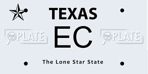 EC Texas License Plate