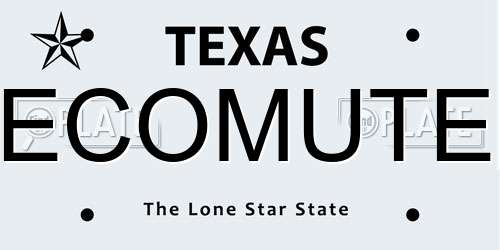 ECOMUTE Texas License Plate