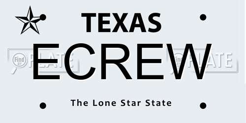 ECREW Texas License Plate