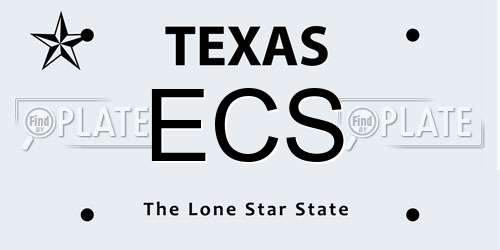 ECS Texas License Plate