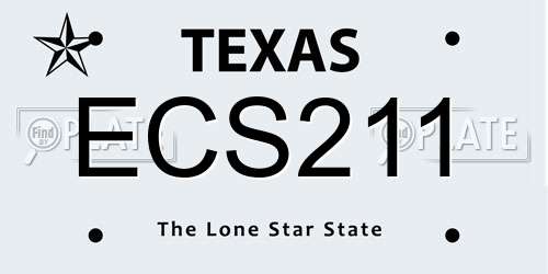 ECS211 Texas License Plate