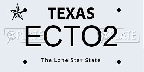 ECTO2 Texas License Plate