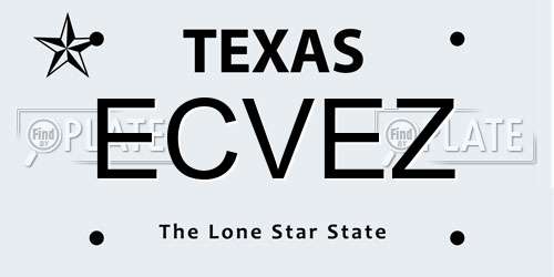 ECVEZ Texas License Plate