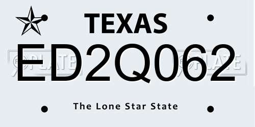 ED2Q062 Texas License Plate