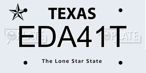 EDA41T Texas License Plate