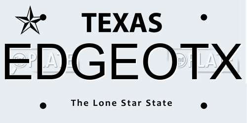 EDGEOTX Texas License Plate
