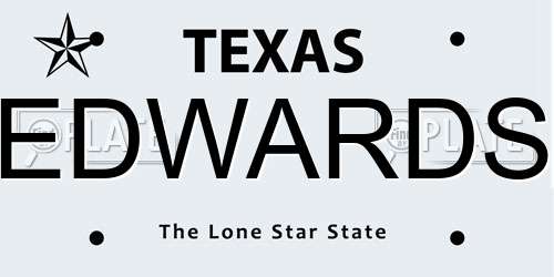 EDWARDS Texas License Plate