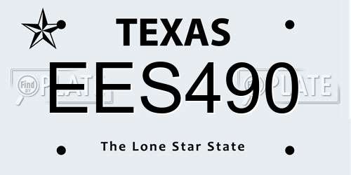 EES490 Texas License Plate