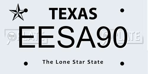 EESA90 Texas License Plate