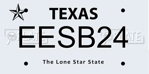 EESB24 Texas License Plate