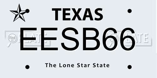 EESB66 Texas License Plate