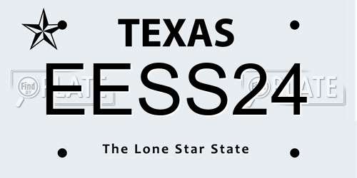 EESS24 Texas License Plate