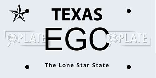EGC Texas License Plate