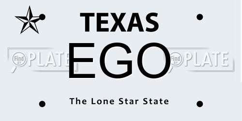 EGO Texas License Plate