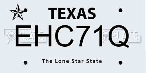 EHC71Q Texas License Plate