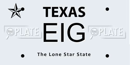 EIG Texas License Plate