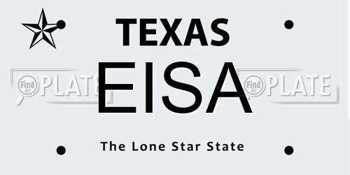 EISA Texas License Plate