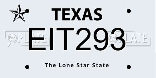 EIT293 Texas License Plate