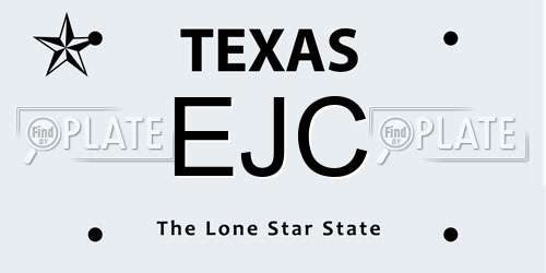 EJC Texas License Plate