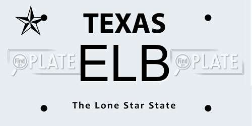 ELB Texas License Plate