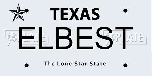 ELBEST Texas License Plate