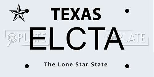 ELCTA Texas License Plate