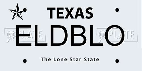 ELDBLO Texas License Plate