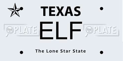 ELF Texas License Plate