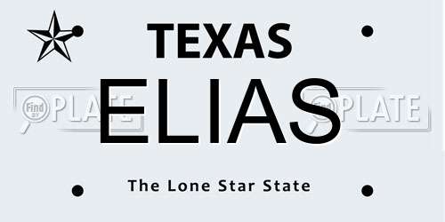 ELIAS Texas License Plate