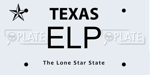 ELP Texas License Plate