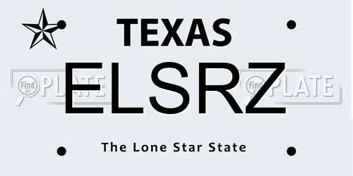 ELSRZ Texas License Plate
