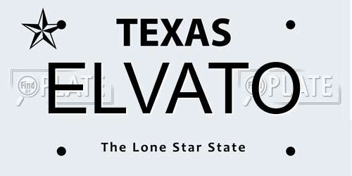 ELVATO Texas License Plate