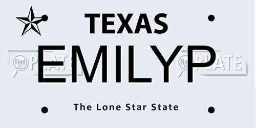 EMILYP Texas License Plate