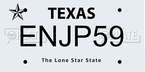 ENJP59 Texas License Plate