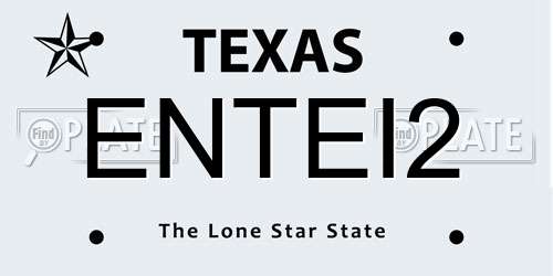 ENTEI2 Texas License Plate