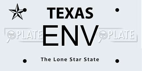 ENV Texas License Plate