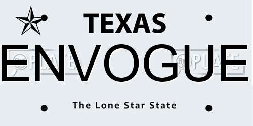 ENVOGUE Texas License Plate