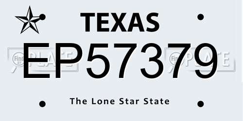 EP57379 Texas License Plate