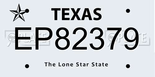 EP82379 Texas License Plate