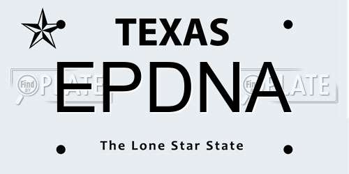 EPDNA Texas License Plate