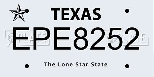 EPE8252 Texas License Plate