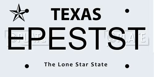 EPESTST Texas License Plate