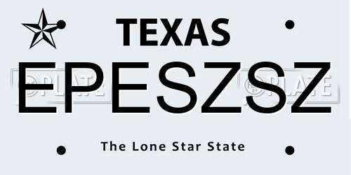EPESZSZ Texas License Plate
