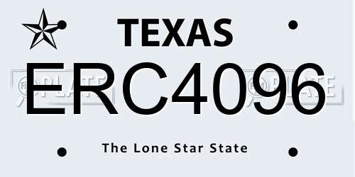 ERC4096 Texas License Plate