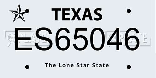 ES65046 Texas License Plate
